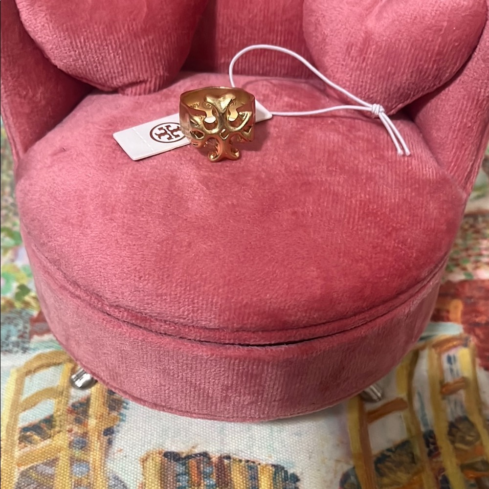 Tory Burch Gold Floral Ring